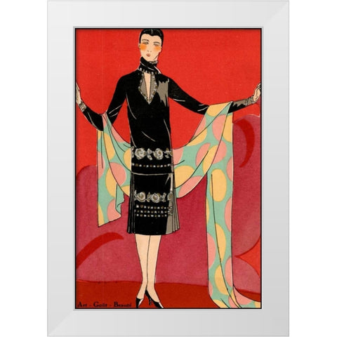 Vintage Couture IX White Modern Wood Framed Art Print by Unknown