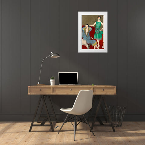 Vintage Couture X White Modern Wood Framed Art Print by Unknown