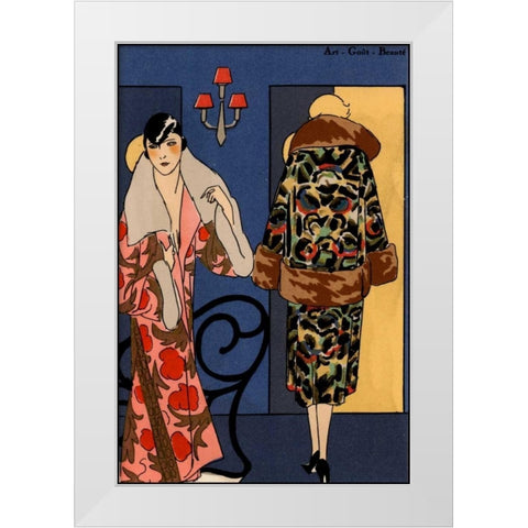Vintage Couture XI White Modern Wood Framed Art Print by Unknown