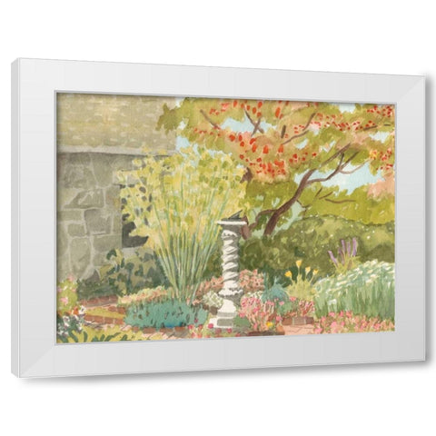 Watercolor Garden I White Modern Wood Framed Art Print by Miller, Dianne