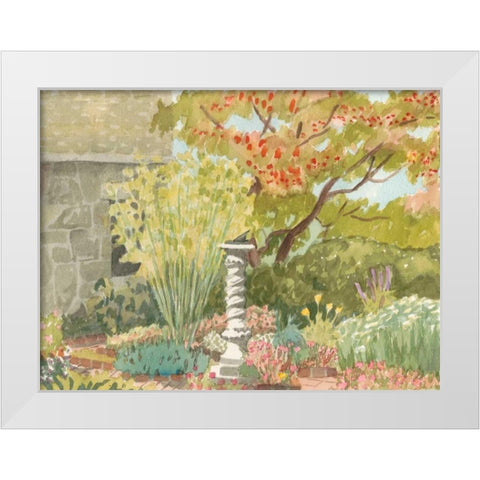 Watercolor Garden I White Modern Wood Framed Art Print by Miller, Dianne