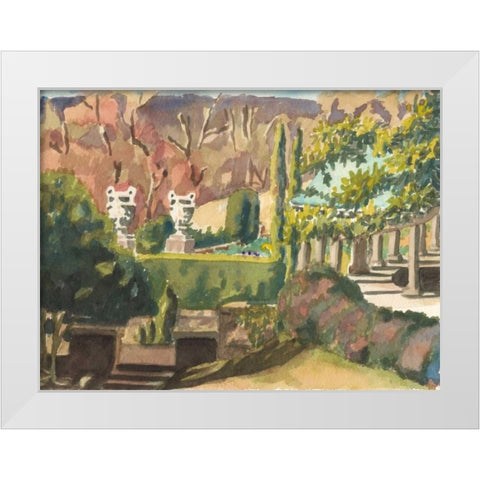 Watercolor Garden II White Modern Wood Framed Art Print by Miller, Dianne