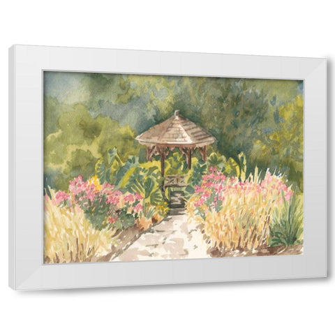 Watercolor Garden IV White Modern Wood Framed Art Print by Miller, Dianne