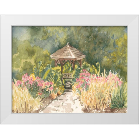 Watercolor Garden IV White Modern Wood Framed Art Print by Miller, Dianne