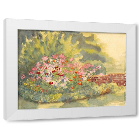 Watercolor Garden V White Modern Wood Framed Art Print by Miller, Dianne