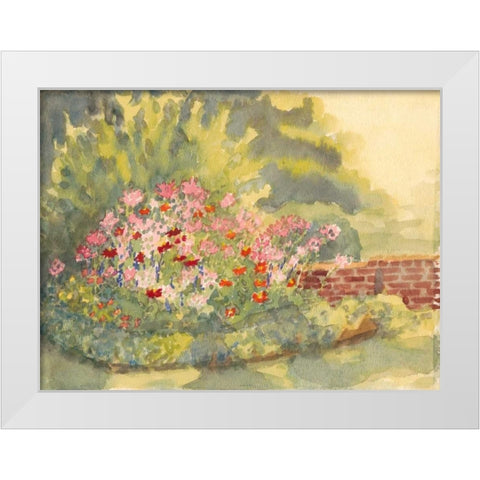 Watercolor Garden V White Modern Wood Framed Art Print by Miller, Dianne