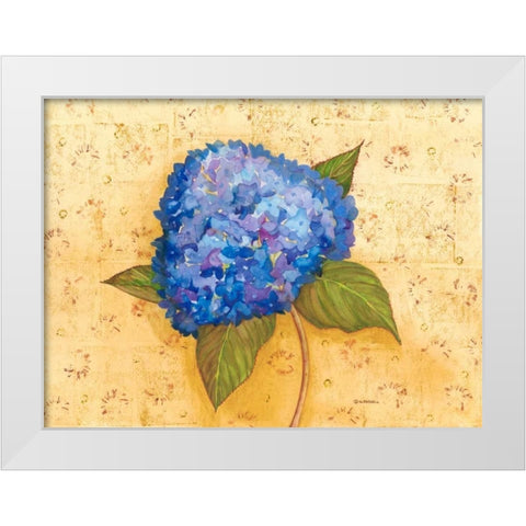 Hydrangea Love II White Modern Wood Framed Art Print by Russell, Wendy