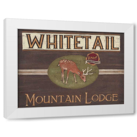 Lodge Sign VI White Modern Wood Framed Art Print by Vess, June Erica