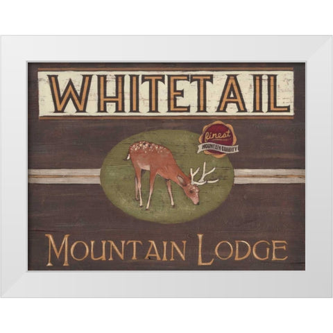 Lodge Sign VI White Modern Wood Framed Art Print by Vess, June Erica
