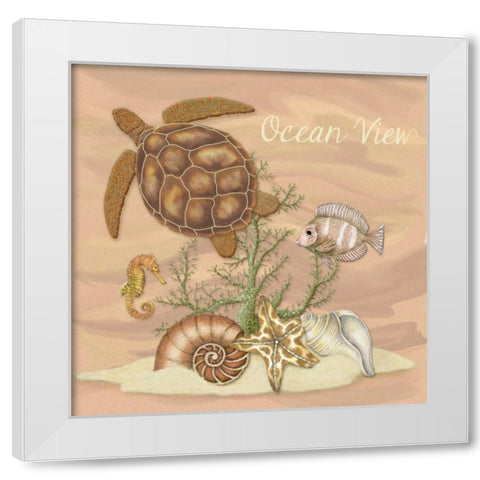 Coastal Scene II White Modern Wood Framed Art Print by Ditzian, Sue