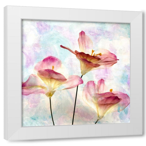 Pink Hyacinth VI White Modern Wood Framed Art Print by Malek, Honey