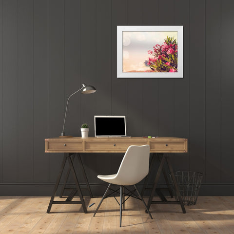 Flowers in Paradise II White Modern Wood Framed Art Print by Coomes, Sylvia