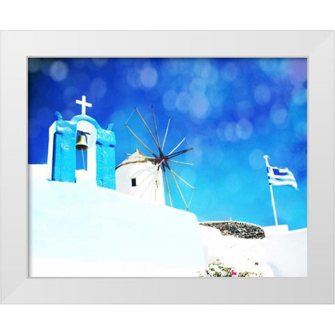 Santorini I White Modern Wood Framed Art Print by Coomes, Sylvia