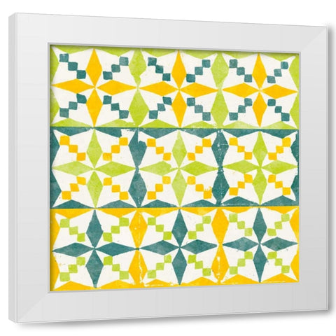 Connection I White Modern Wood Framed Art Print by Saunders, Alonzo