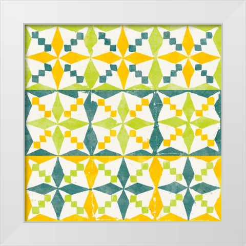 Connection I White Modern Wood Framed Art Print by Saunders, Alonzo