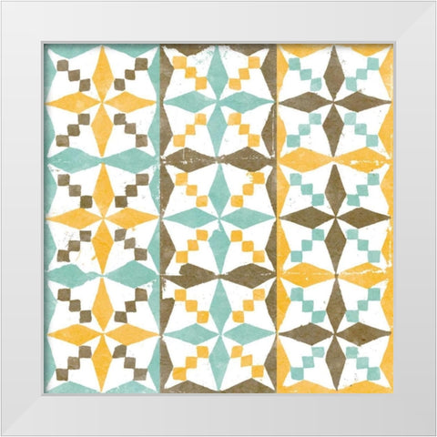 Connection II White Modern Wood Framed Art Print by Saunders, Alonzo