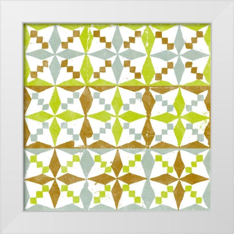 Connection III White Modern Wood Framed Art Print by Saunders, Alonzo