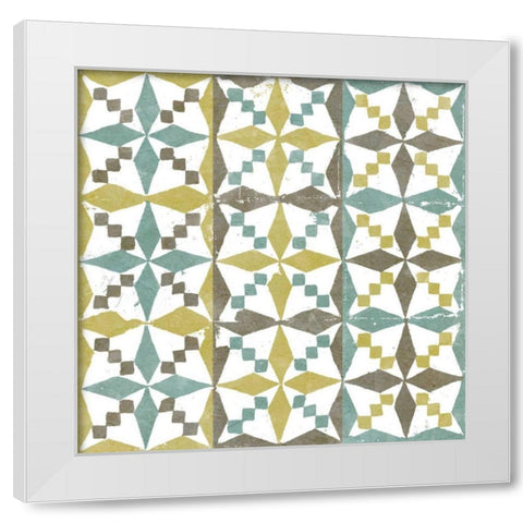 Connection V White Modern Wood Framed Art Print by Saunders, Alonzo