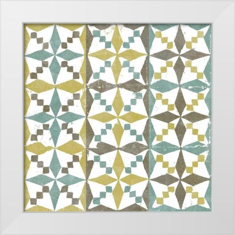 Connection V White Modern Wood Framed Art Print by Saunders, Alonzo