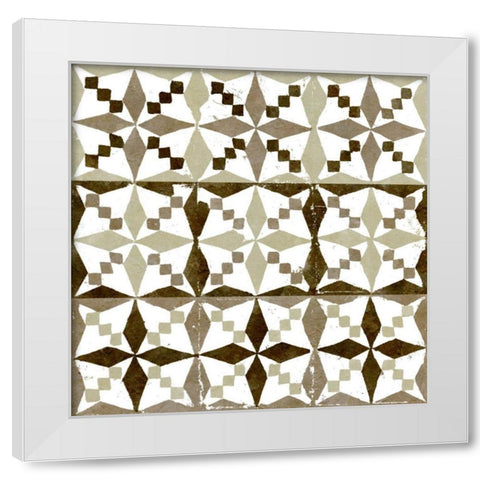 Connection VII White Modern Wood Framed Art Print by Saunders, Alonzo