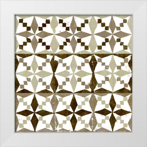 Connection VII White Modern Wood Framed Art Print by Saunders, Alonzo