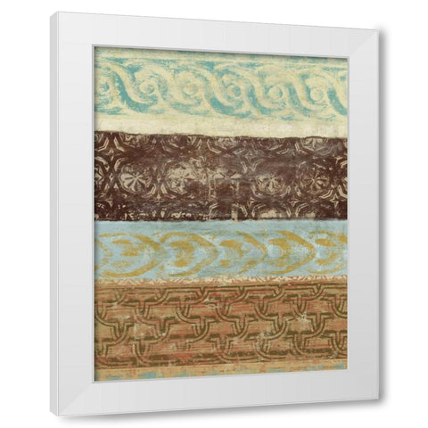 Decorative Patterns IV White Modern Wood Framed Art Print by Saunders, Alonzo