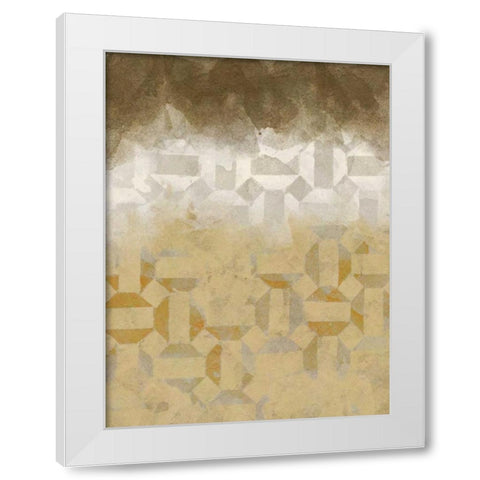 Shifting Earth I White Modern Wood Framed Art Print by Saunders, Alonzo
