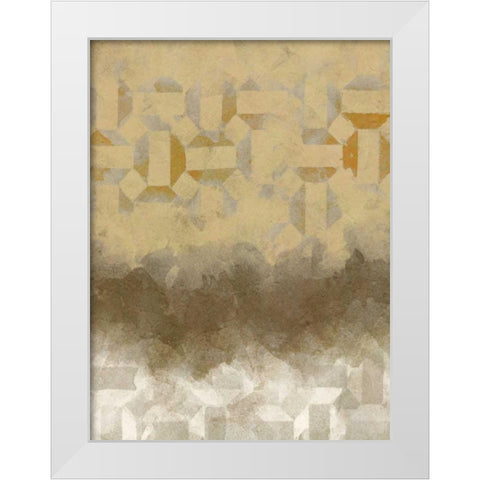 Shifting Earth II White Modern Wood Framed Art Print by Saunders, Alonzo
