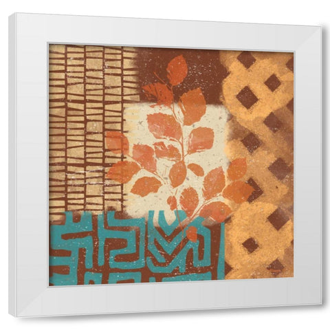 Tribal Life I White Modern Wood Framed Art Print by Saunders, Alonzo