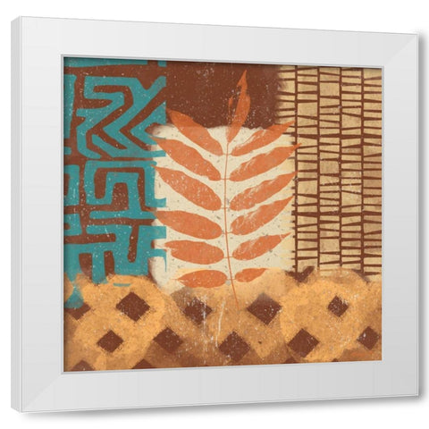 Tribal Life II White Modern Wood Framed Art Print by Saunders, Alonzo