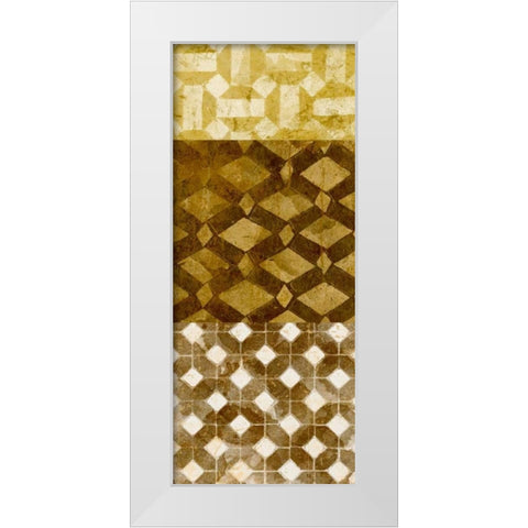 Tiled Up I White Modern Wood Framed Art Print by Saunders, Alonzo