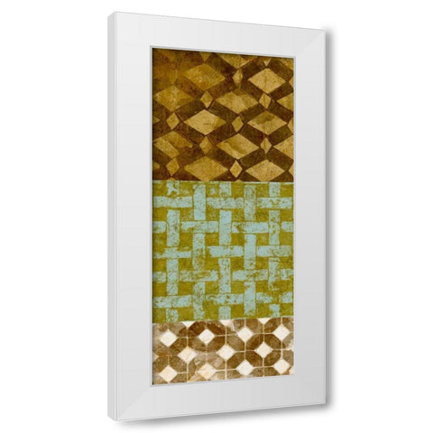 Tiled Up II White Modern Wood Framed Art Print by Saunders, Alonzo