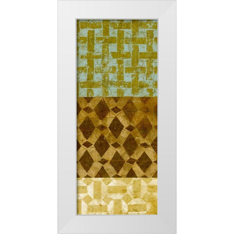Tiled Up III White Modern Wood Framed Art Print by Saunders, Alonzo