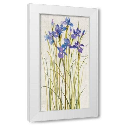 Iris Patch I White Modern Wood Framed Art Print by OToole, Tim