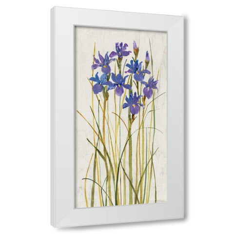 Iris Patch II White Modern Wood Framed Art Print by OToole, Tim