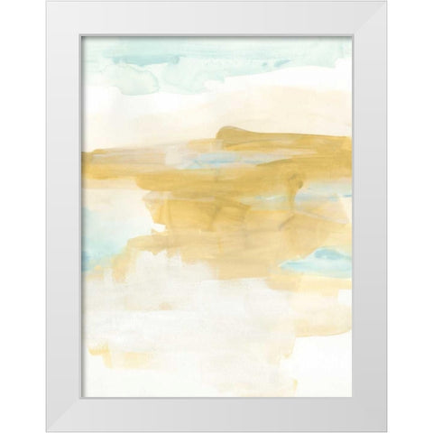 Citron Vista II White Modern Wood Framed Art Print by Vess, June Erica