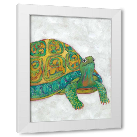 Turtle Friends I White Modern Wood Framed Art Print by Zarris, Chariklia