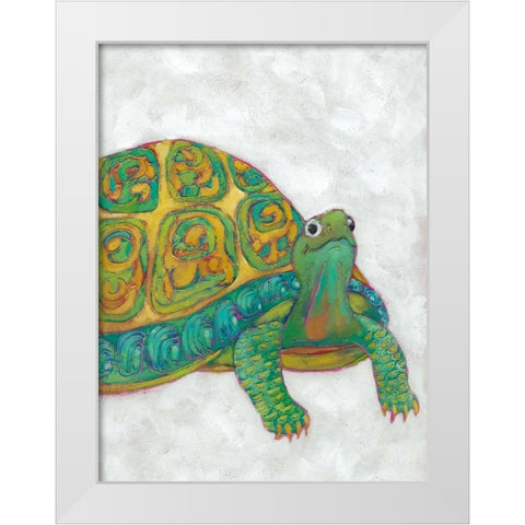 Turtle Friends I White Modern Wood Framed Art Print by Zarris, Chariklia