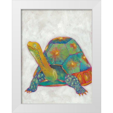 Turtle Friends II White Modern Wood Framed Art Print by Zarris, Chariklia