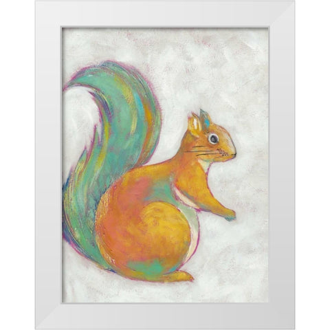 Woodland Friends I White Modern Wood Framed Art Print by Zarris, Chariklia