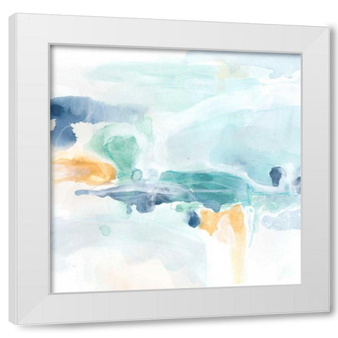 Liquid Vista I White Modern Wood Framed Art Print by Vess, June Erica