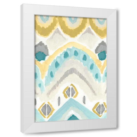 Textile Impression I White Modern Wood Framed Art Print by Vess, June Erica
