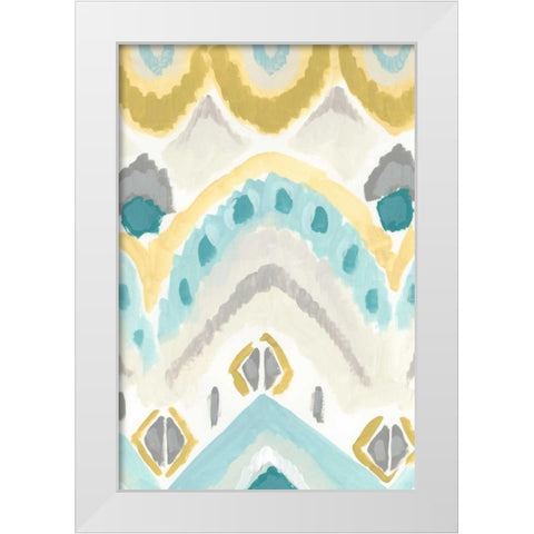 Textile Impression I White Modern Wood Framed Art Print by Vess, June Erica