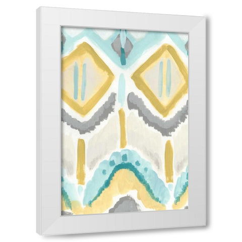 Textile Impression II White Modern Wood Framed Art Print by Vess, June Erica