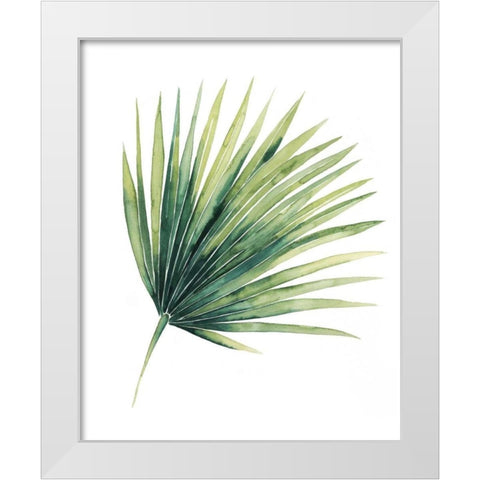 Custom Paradise Palm Leaves on white II White Modern Wood Framed Art Print by Popp, Grace