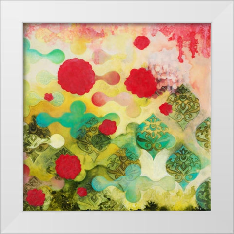 Dainty Doings White Modern Wood Framed Art Print by Robinson, Heather