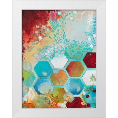 Aflutter I White Modern Wood Framed Art Print by Robinson, Heather