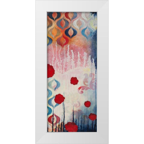 Flourish I White Modern Wood Framed Art Print by Robinson, Heather