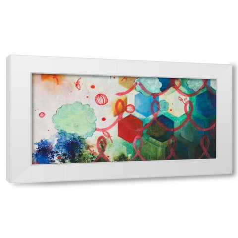 Playing Smart II White Modern Wood Framed Art Print by Robinson, Heather