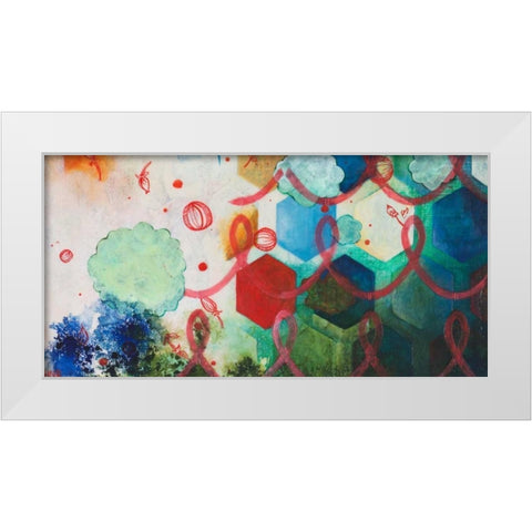 Playing Smart II White Modern Wood Framed Art Print by Robinson, Heather